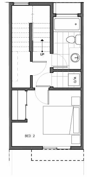 First Floor Plan of 8511B 16th Ave NW, One of the Ryden Townhomes in Crown Hill