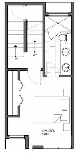 Third Floor Plan of 8511B 16th Ave NW, One of the Ryden Townhomes in Crown Hill