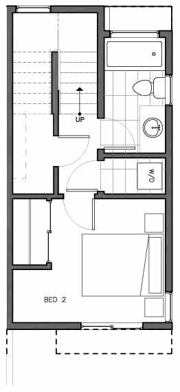 First Floor Plan of 8511C 16th Ave NW, One of the Ryden Townhomes in Crown Hill