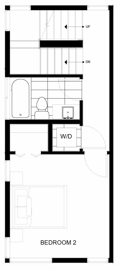 Third Floor Plan of 8547A Midvale Ave N, One of the Fattorini Flats Townhomes in Licton Springs by Isola Homes