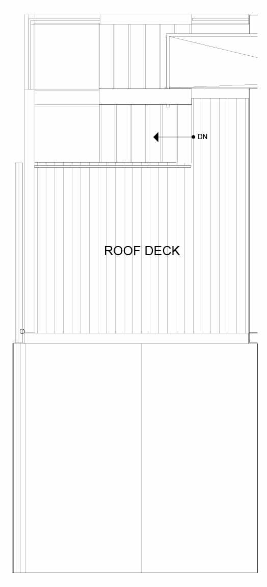 Roof Deck Floor Plan of 8547A Midvale Ave N, One of the Fattorini Flats Townhomes in Licton Springs by Isola Homes