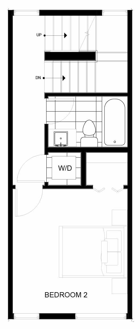 Third Floor Plan of 8547B Midvale Ave N, One of the Fattorini Flats Townhomes in Licton Springs by Isola Homes