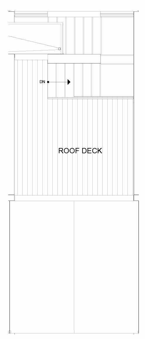 Roof Deck Floor Plan of 8547B Midvale Ave N, One of the Fattorini Flats Townhomes in Licton Springs by Isola Homes