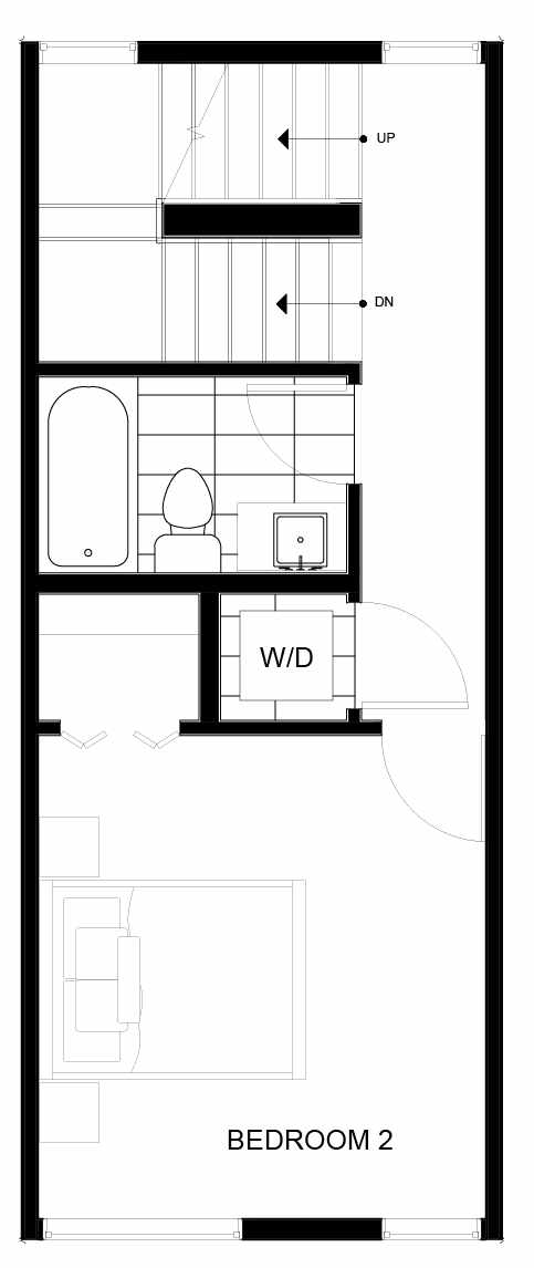 Third Floor Plan of 8547C Midvale Ave N, One of the Fattorini Flats Townhomes in Licton Springs by Isola Homes