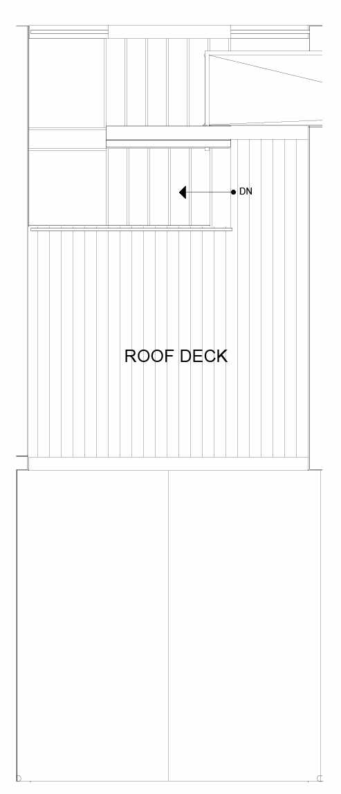 Roof Deck Floor Plan of 8547C Midvale Ave N, One of the Fattorini Flats Townhomes in Licton Springs by Isola Homes