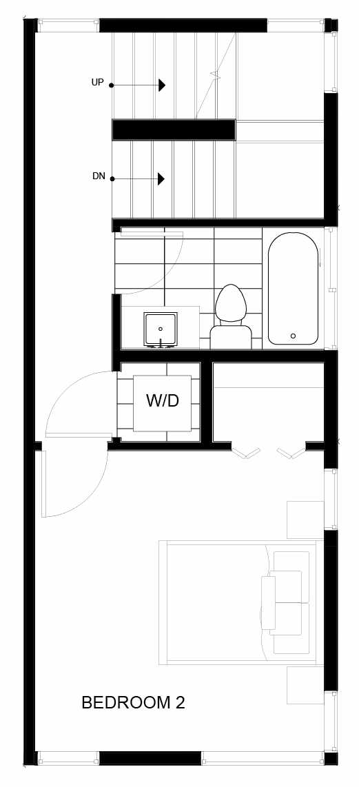 Third Floor Plan of 8547D Midvale Ave N, One of the Fattorini Flats Townhomes in Licton Springs by Isola Homes