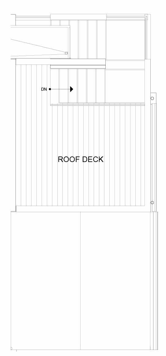 Roof Deck Floor Plan of 8547D Midvale Ave N, One of the Fattorini Flats Townhomes in Licton Springs by Isola Homes