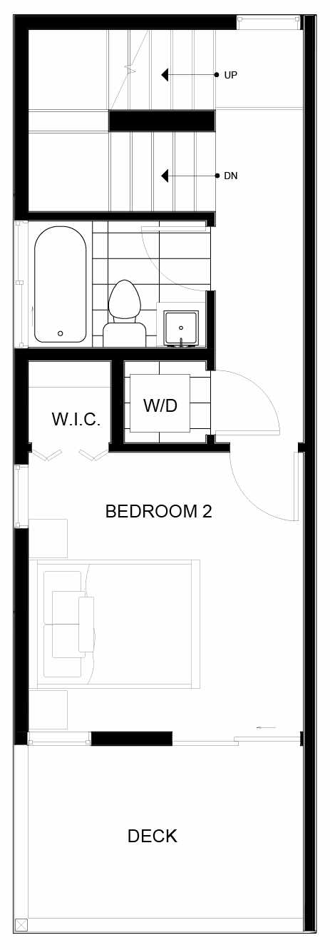 Third Floor Plan of 8549A Midvale Ave N, One of the Fattorini Flats Townhomes in Licton Springs by Isola Homes