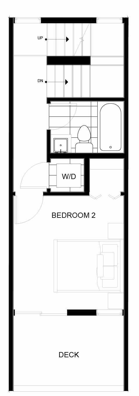 Third Floor Plan of 8549B Midvale Ave N, One of the Fattorini Flats Townhomes in Licton Springs by Isola Homes