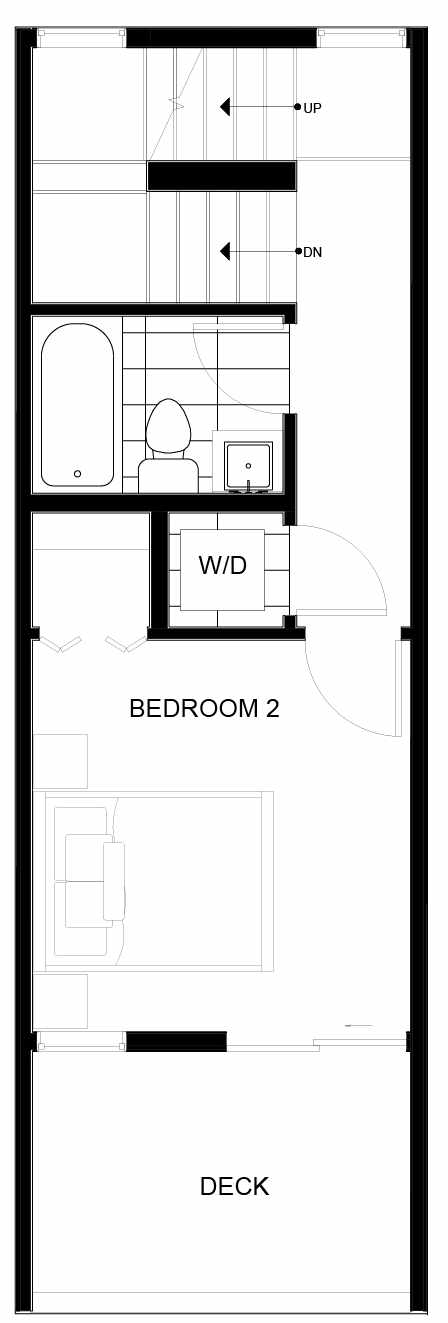 Third Floor Plan of 8549C Midvale Ave N, One of the Fattorini Flats Townhomes in Licton Springs by Isola Homes