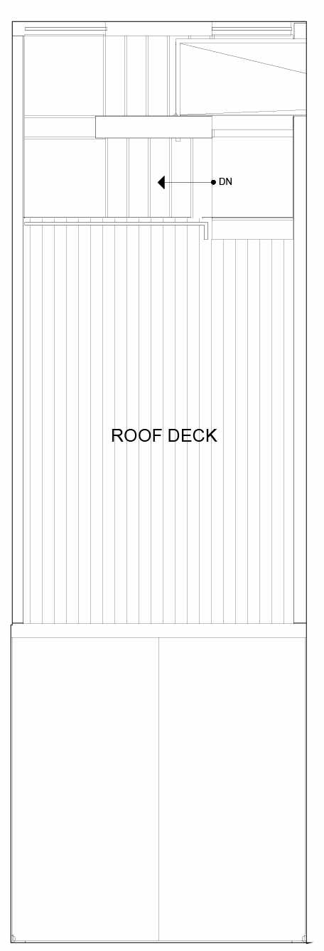 Roof Deck Floor Plan of 8549C Midvale Ave N, One of the Fattorini Flats Townhomes in Licton Springs by Isola Homes