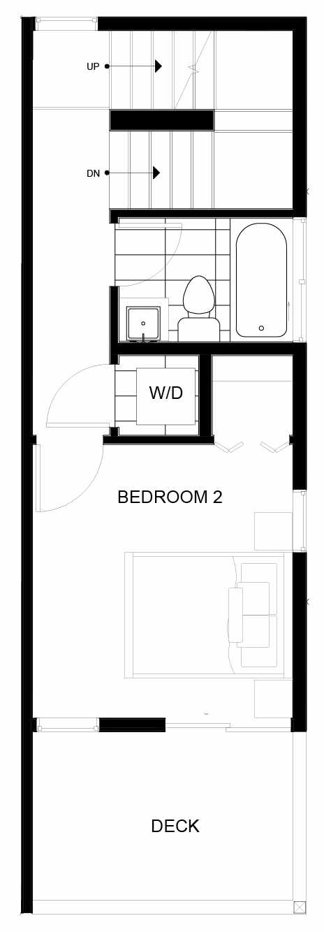 Third Floor Plan of 8549D Midvale Ave N, One of the Fattorini Flats Townhomes in Licton Springs by Isola Homes