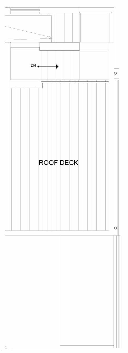 Roof Deck Floor Plan of 8549D Midvale Ave N, One of the Fattorini Flats Townhomes in Licton Springs by Isola Homes