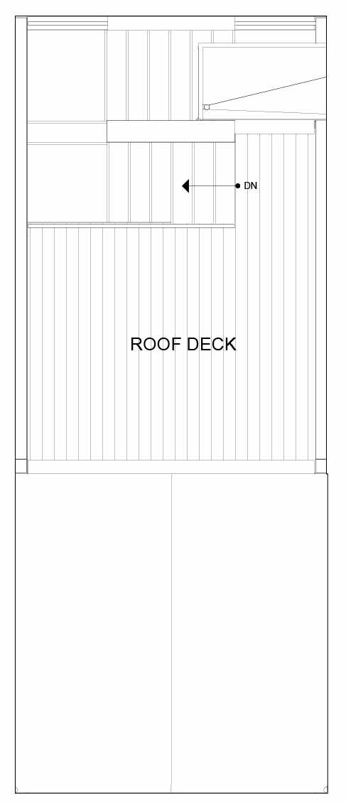 Roof Deck Floor Plan of 8551C Midvale Ave N, One of the Fattorini Flats North Homes, in Licton Springs by Isola Homes