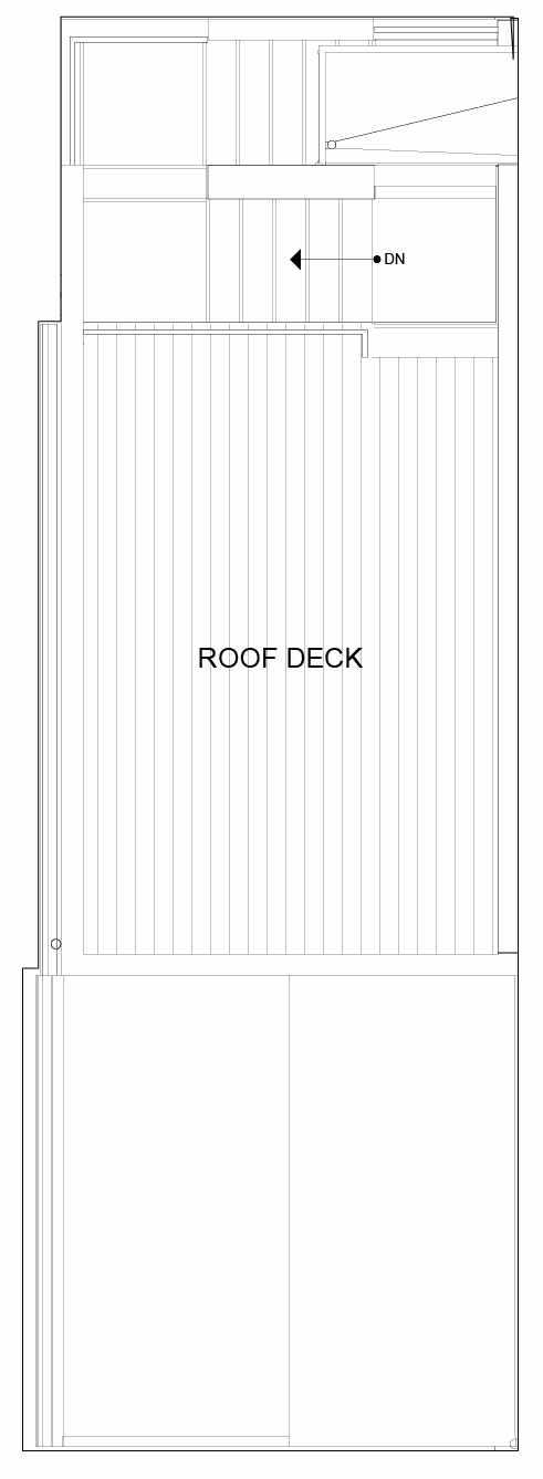 Roof Deck Floor Plan of 8553A Midvale Ave N, One of the Fattorini Flats North Homes, in Licton Springs by Isola Homes