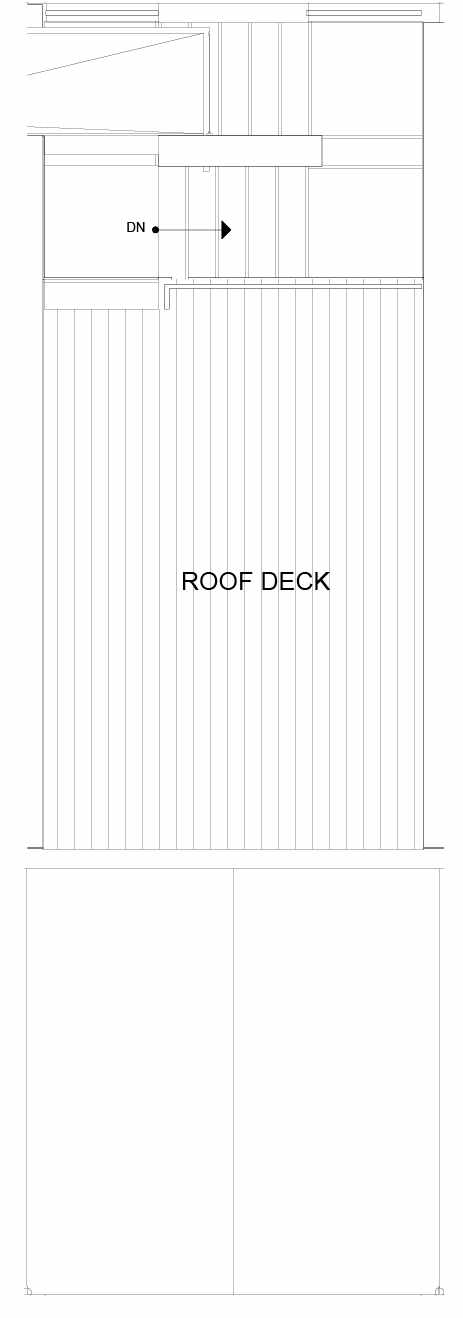 Roof Deck Floor Plan of 8553B Midvale Ave N, One of the Fattorini Flats North Homes, in Licton Springs by Isola Homes