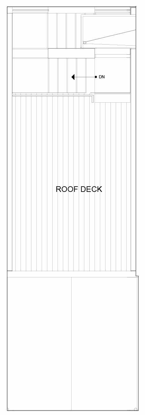 Roof Deck Floor Plan of 8553C Midvale Ave N, One of the Fattorini Flats North Homes, in Licton Springs by Isola Homes