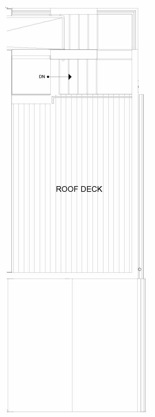 Roof Deck Floor Plan of 8553D Midvale Ave N, One of the Fattorini Flats North Homes, in Licton Springs by Isola Homes