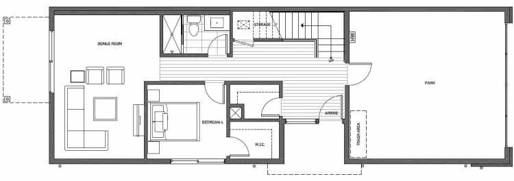 First Floor Plan of 8707A 116th Ave NE in Kirkland 