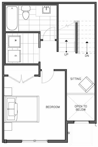 Second Floor Plan of the Nidaros Floor Plan at The Trondheim in Crown Hill