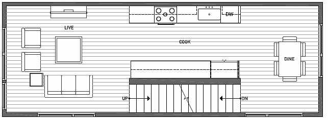 Second Floor Plan of 1638A 20th Avenue in Avani Townhomes Located in Central District Seattle