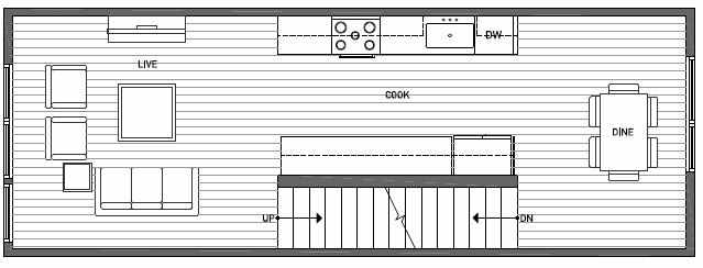 Second Floor Plan of 1638B 20th Avenue in Avani Townhomes Located in Central District Seattle