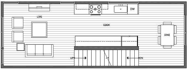 Second Floor Plan of 1638E 20th Avenue in Avani Townhomes Located in Central District Seattle