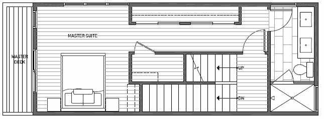 Third Floor Plan of 1638E 20th Avenue in Avani Townhomes Located in Central District Seattle