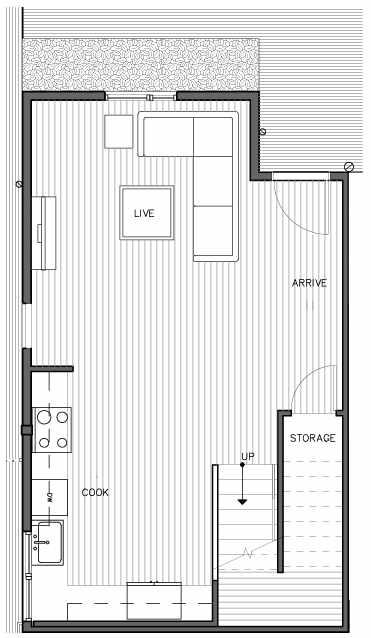 First Floor Plan of the Nidelva Floor Plan at The Trondheim in Crown Hill