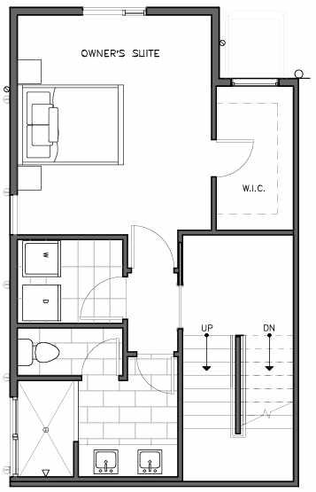 Second Floor Plan of the Nidelva Floor Plan at The Trondheim in Crown Hill