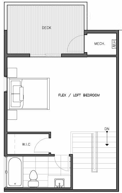 Third Floor Plan of the Nidelva Floor Plan at The Trondheim in Crown Hill