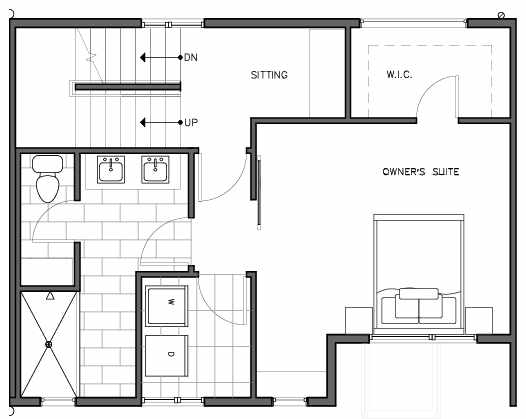 Second Floor Plan of the Lian Floor Plan at The Trondheim in Crown Hill