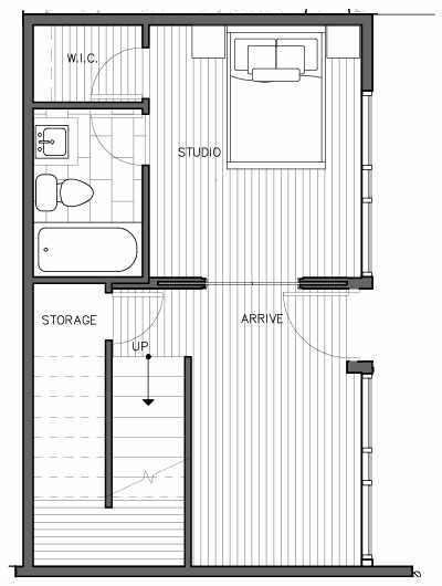 First Floor Plan of the Kristiansten Floor Plan at The Trondheim in Crown Hill