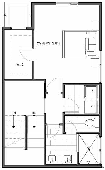 Third Floor Plan of the Kristiansten Floor Plan at The Trondheim in Crown Hill