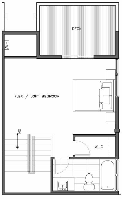 Fourth Floor Plan of the Kristiansten Floor Plan at The Trondheim in Crown Hill