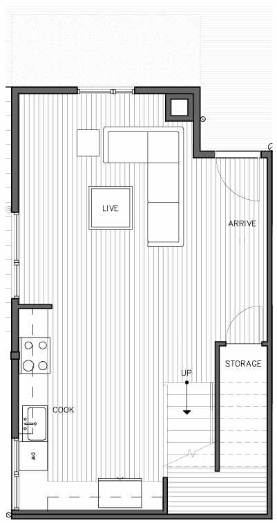 First Floor Plan of the Korsvika Floor Plan at The Trondheim in Crown Hill