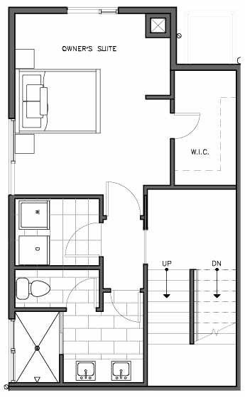 Second Floor Plan of the Korsvika Floor Plan at The Trondheim in Crown Hill