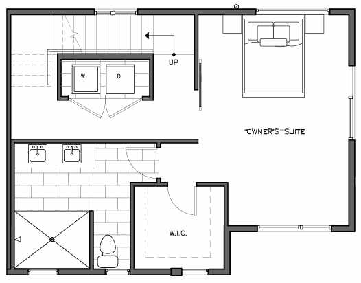 Third Floor Plan of the Bakklandet Floor Plan at The Trondheim in Crown Hill