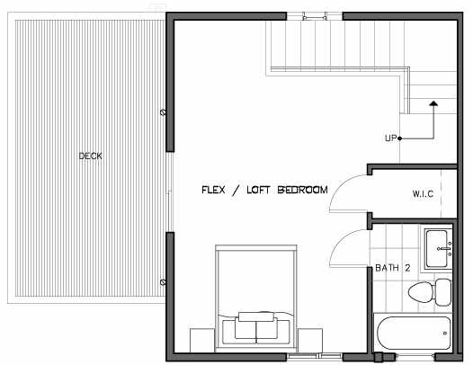 Third Floor Plan of the Bymarka Floor Plan at The Trondheim in Crown Hill