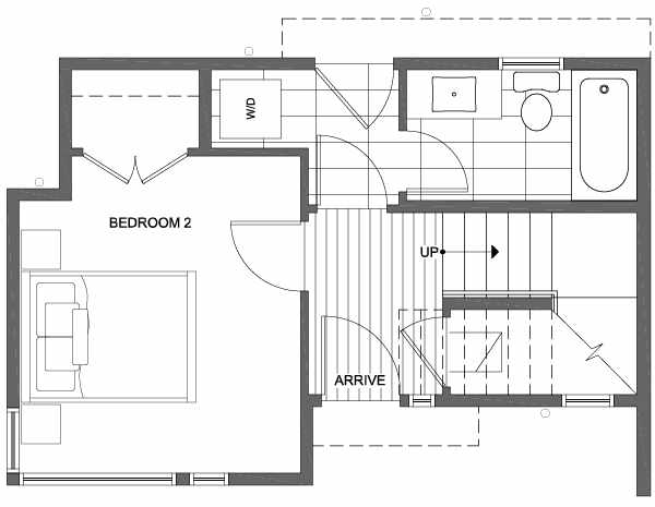 First Floor Plan of 6111 17th Ave NW of the Kai Townhomes in Ballard