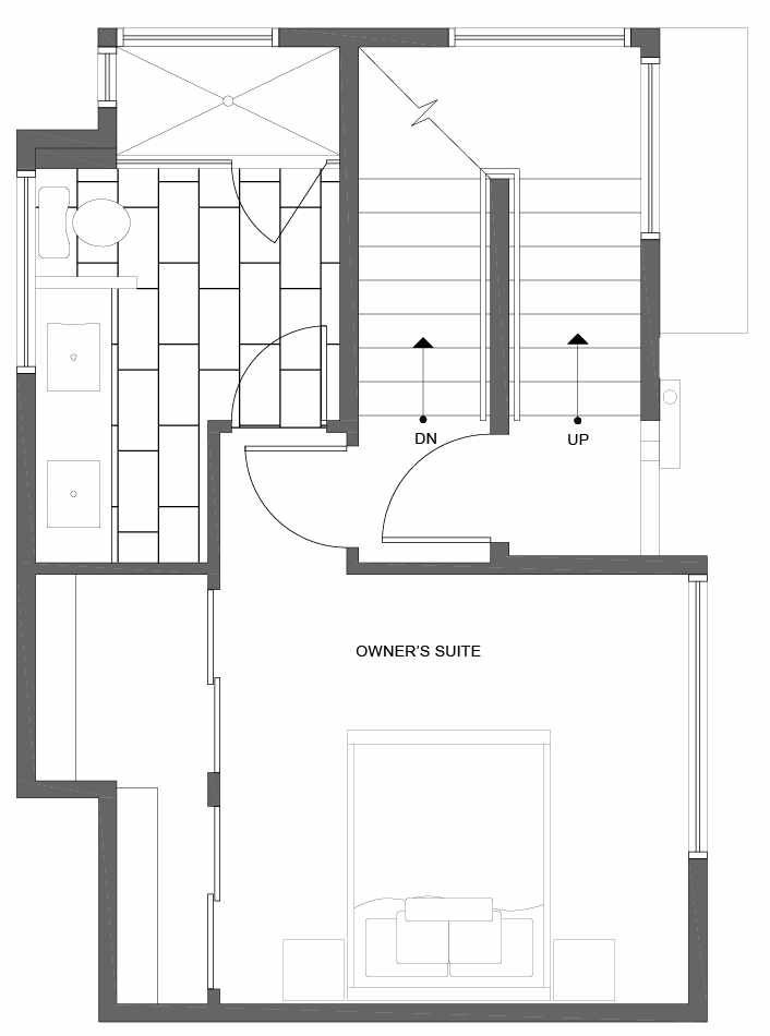 Third Floor Plan of 1035 NE Northgate Way, a Lily Townhome