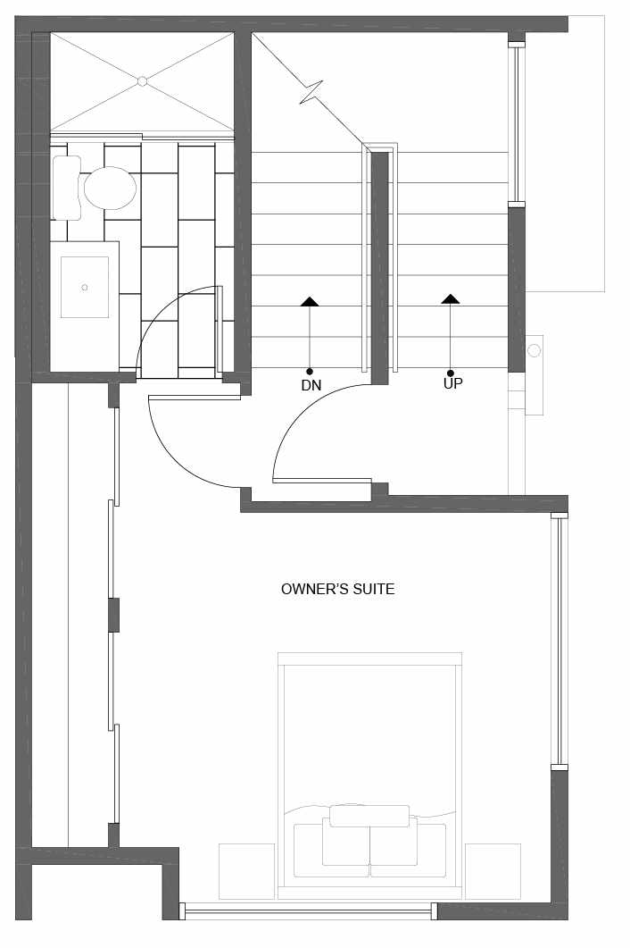 Third Floor Plan of 1037 NE Northgate Way, One of the Lily Townhomes in Maple Leaf by Isola Homes