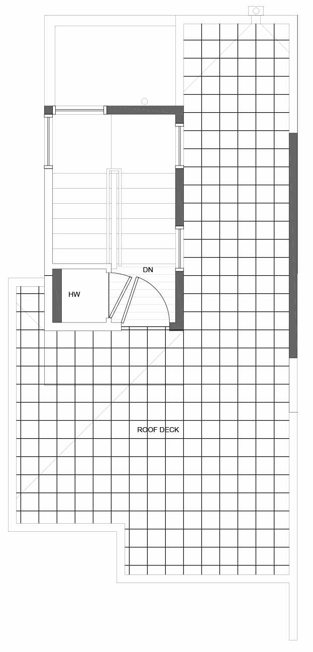 Roof Deck Floor Plan of 10839 11th Ave NE, One of the Lily Townhomes in Maple Leaf by Isola Homes