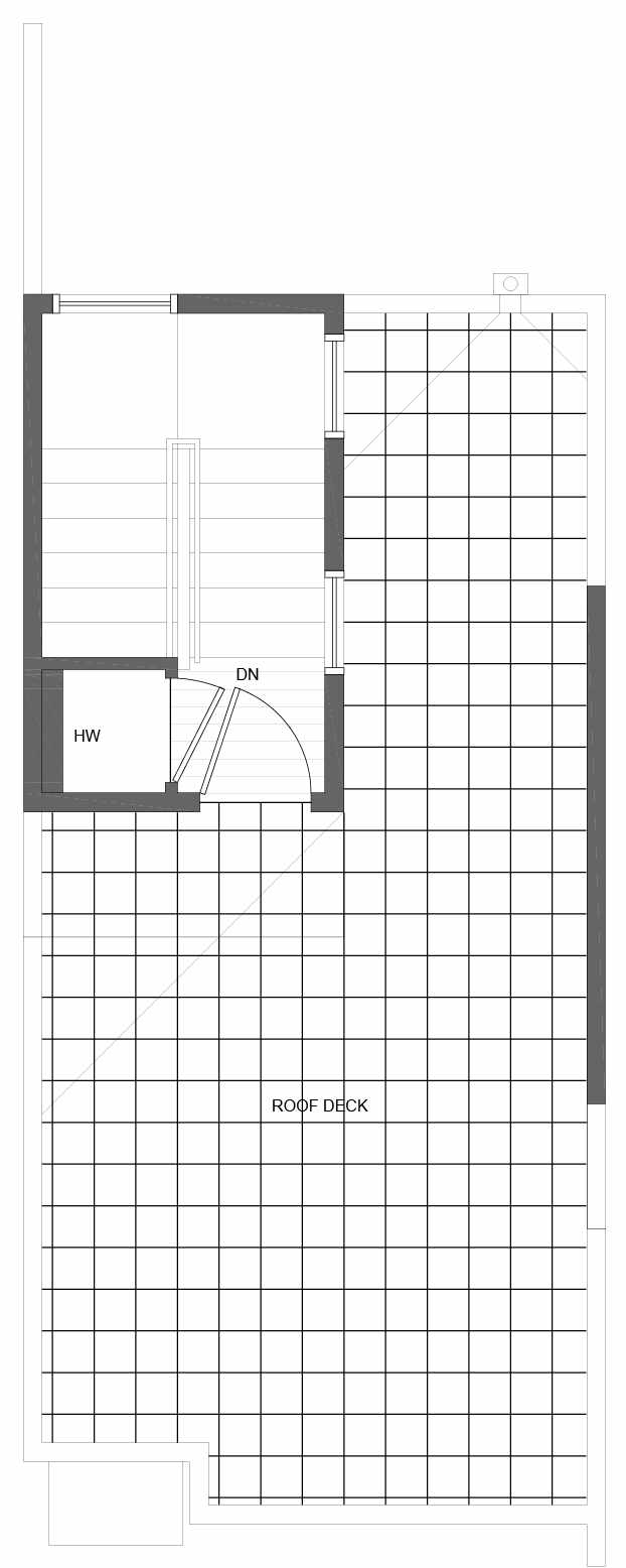 Roof Deck Floor Plan of 10841 11th Ave NE, One of the Lily Townhomes in Maple Leaf by Isola Homes