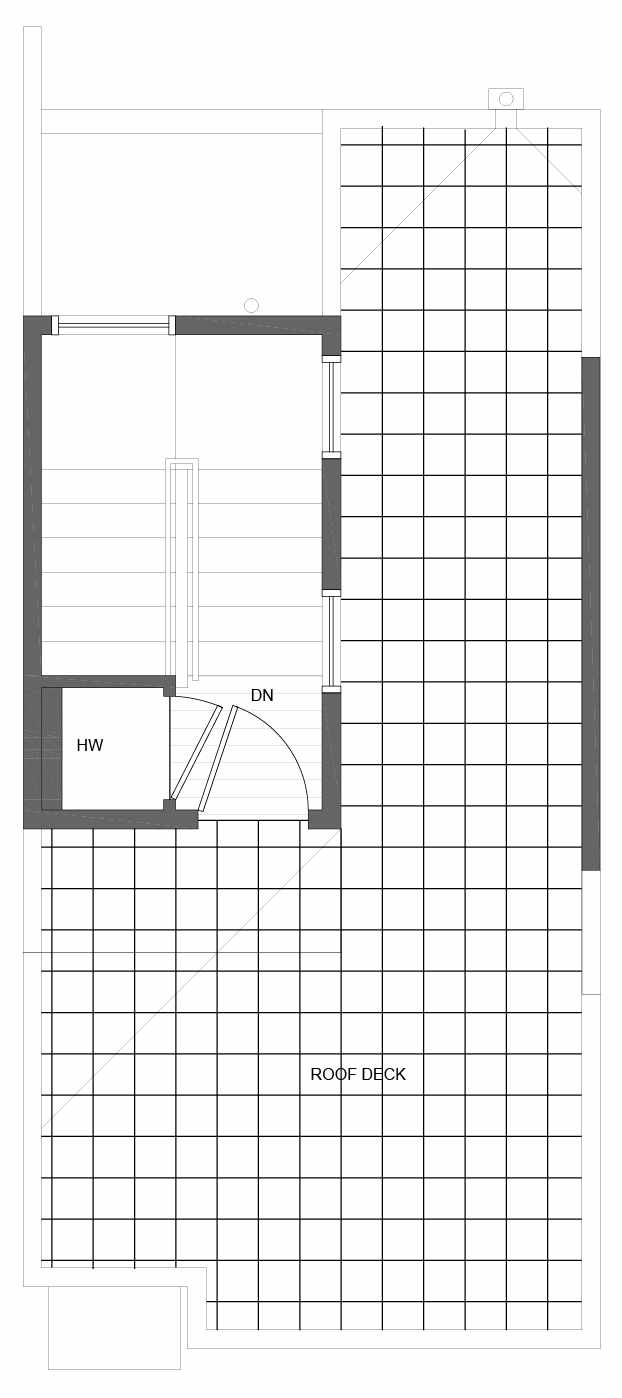 Roof Deck Floor Plan of 10847 11th Ave NE, One of the Lily Townhomes in Maple Leaf by Isola Homes