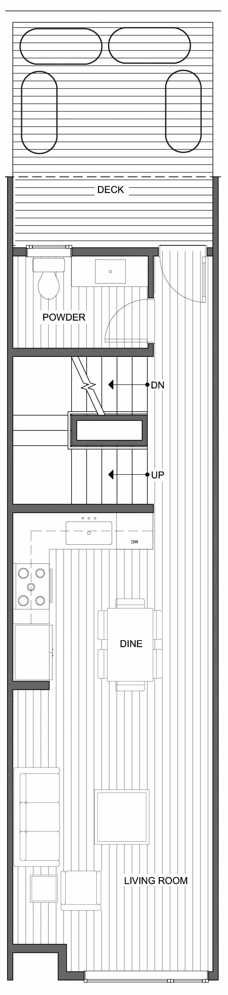 Third Floor Plan of 806A N 46th St, One of the Nino 15 East Townhomes by Isola Homes