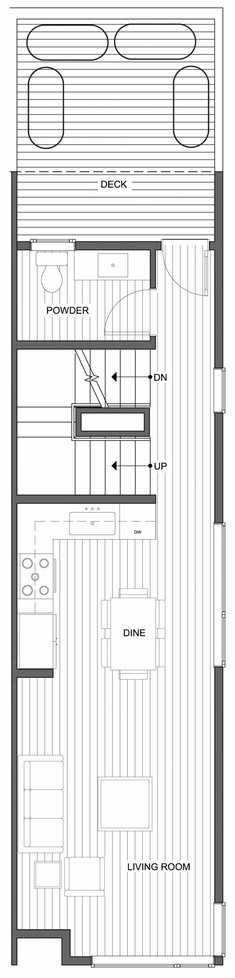 Third Floor Plan of 806G N 46th St, One of the Nino 15 East Townhomes by Isola Homes