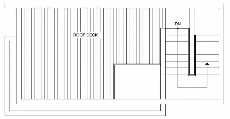 Roof Deck Floor Plan of 4630 Linden Ave N, One of the Nino 15 West Townhomes in Fremont by Isola Homes