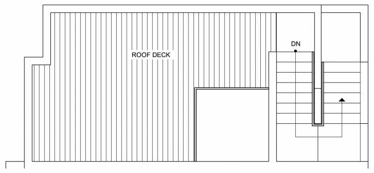 Roof Deck Floor Plan of 4640 Linden Ave N, One of the Nino 15 West Townhomes in Fremont by Isola Homes