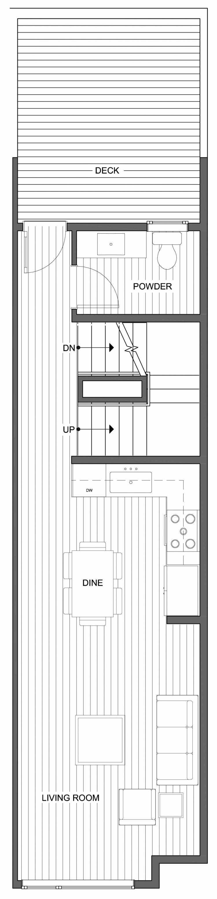 Third Floor Plan of 804 N 46th St, One of the Nino 15 West Townhomes in Fremont by Isola Homes